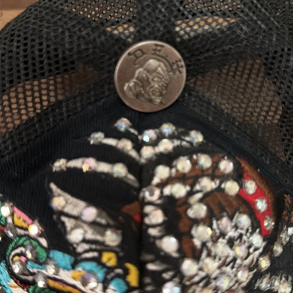 Vintage Ed Hardy Black Mesh Cap with Colorful Dragon Design - Picture 3 of 5